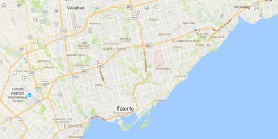 Karta Wexford području Toronto