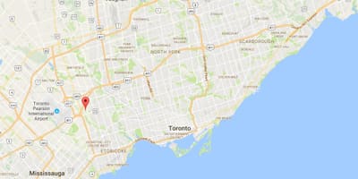 Karta Willowridge području Toronto