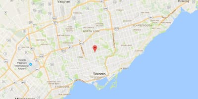 Karta yonge i eglinton području Toronto
