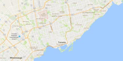 Karta York Юниверсити Хайтсе području Toronto