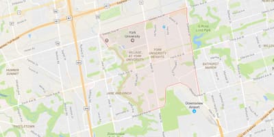 Karta York Юниверсити Хайтсе području Toronto