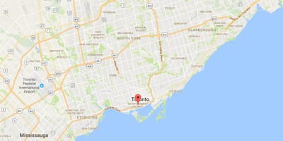 Karta zabavnom dijelu Toronto