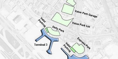 Karta zračna luka Toronto Pearson parkiralište