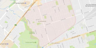 Karta Алдервуд Parkview području Toronto
