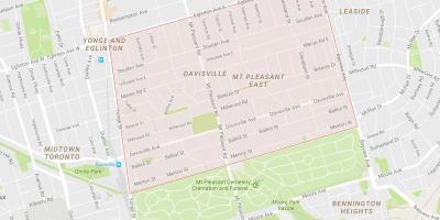 Karta Дависвилль selu području Toronto