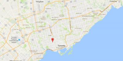 Karta Дувркорт području Toronto