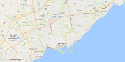 Karta Клантоне području Toronto