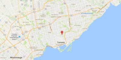 Karta Роздейл području Toronto