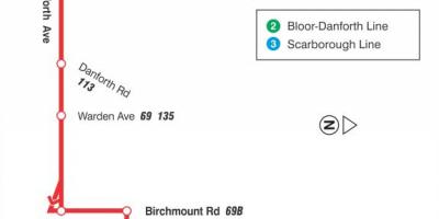Karta ТТС 20 Клифсайд autobus na relaciji Toronto