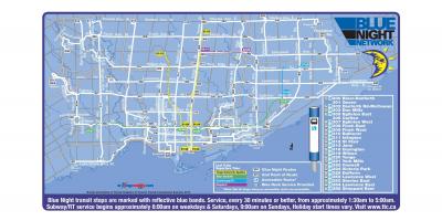 Karta plave noći mreže TTC 