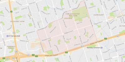 Karta Тэм O 'Шентер – susjedstva' Sullivan Toronto