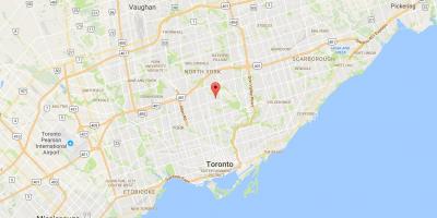 Karta Уонлесс području Toronto